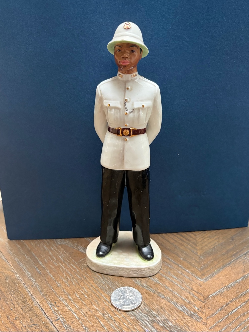 Vintage Royal Adderley Bahamas Policeman Figurine Bone China Made England